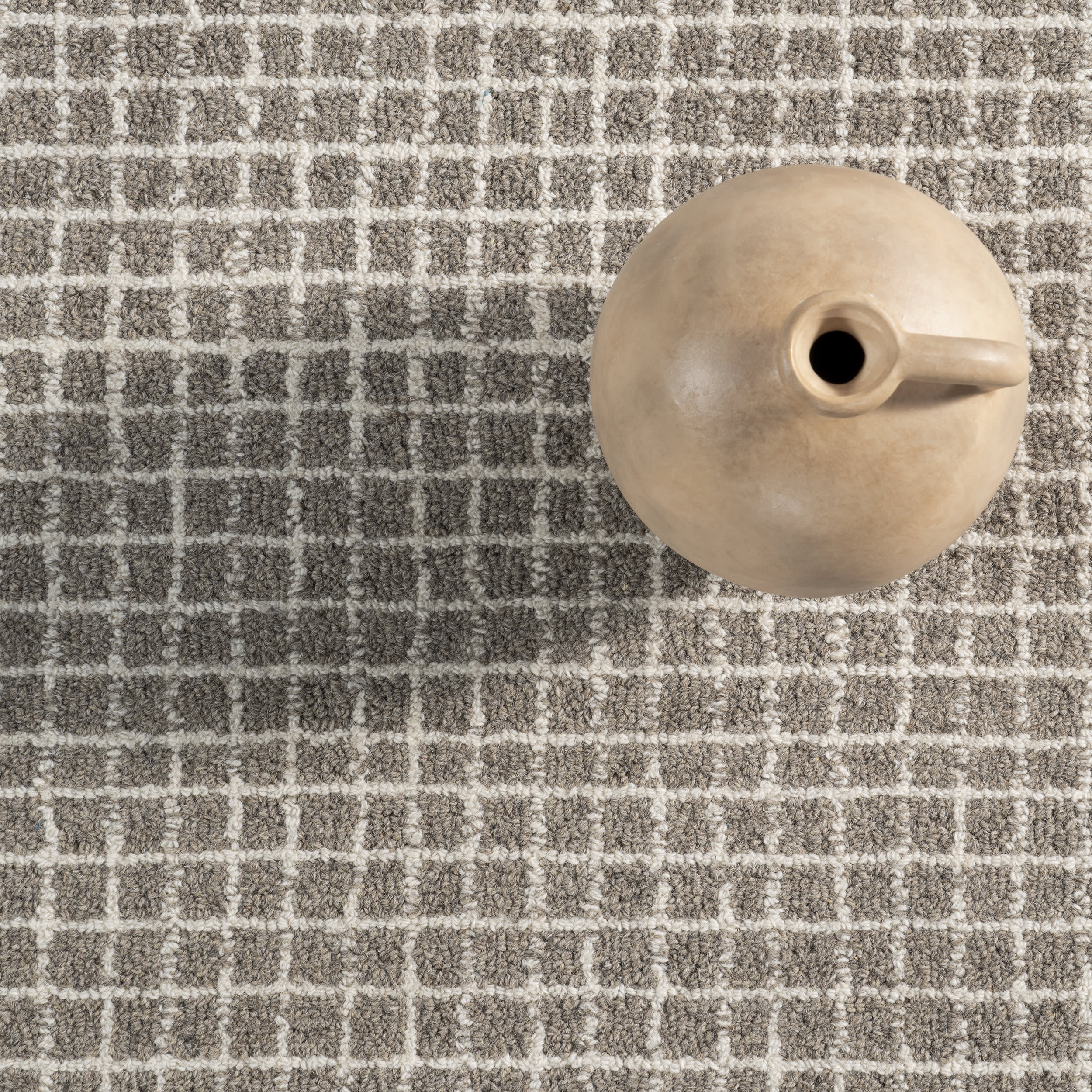 Melrose Checked Rug | Grey