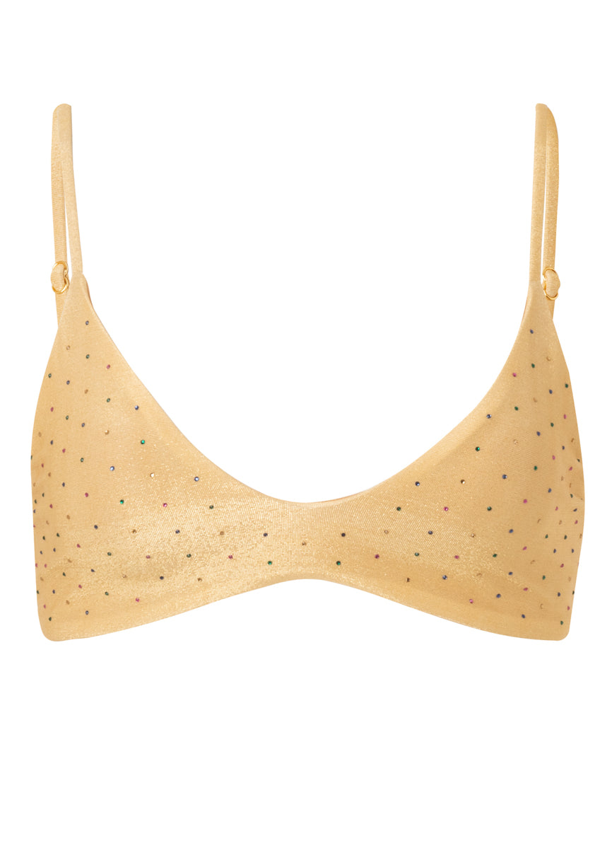 Maaji Creamy Gold Clarity Classic Bralette Bikini Top