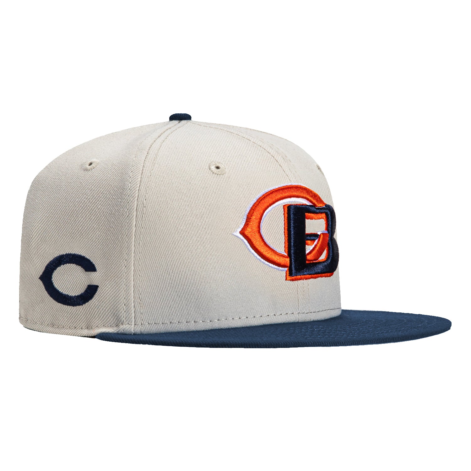 New Era 59Fifty City Stone Dome Chicago Bears Logo Patch Hat - Stone, Navy