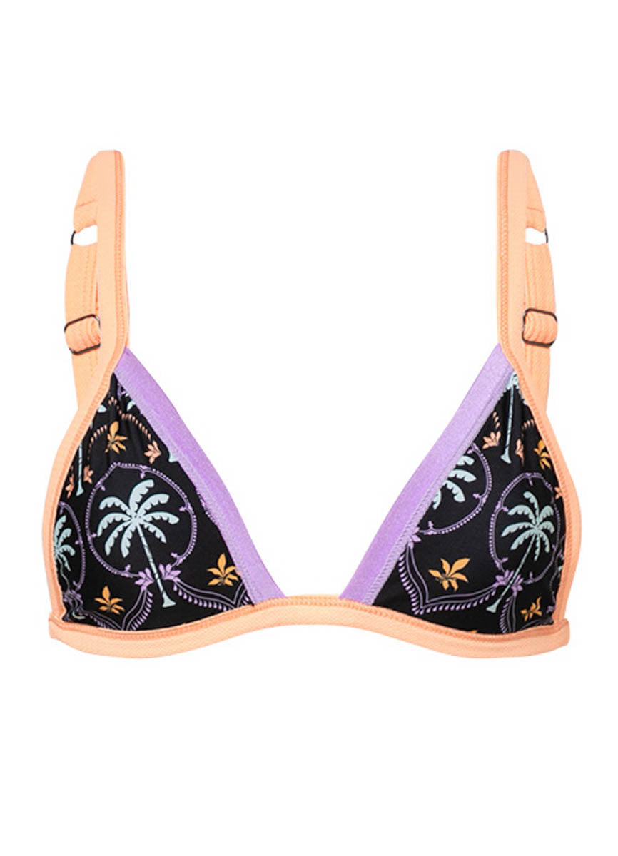 Maaji Noir Black Rewind Fixed Triangle Bikini Top