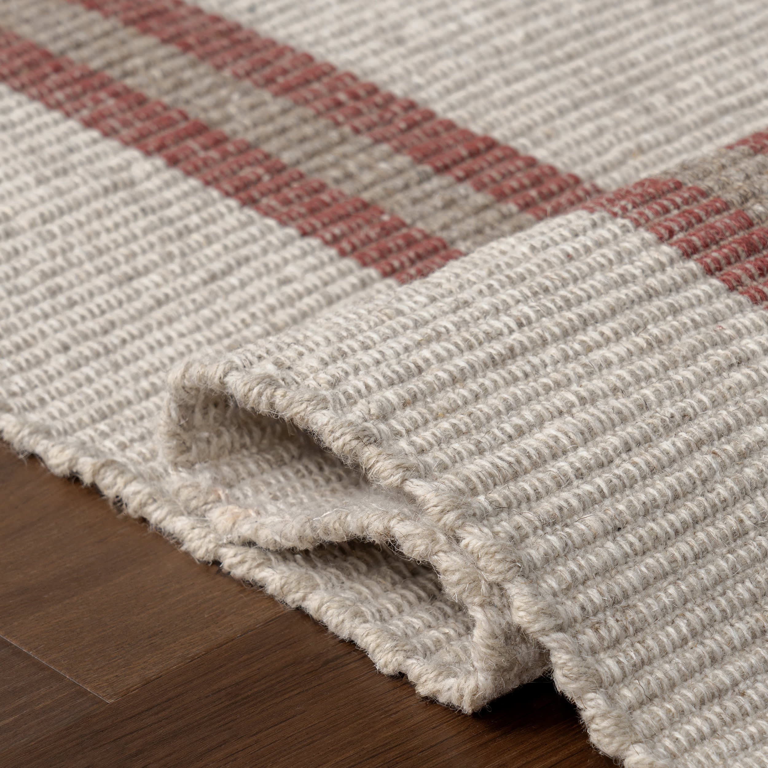 Nichols Striped Wool Rug | Ivory