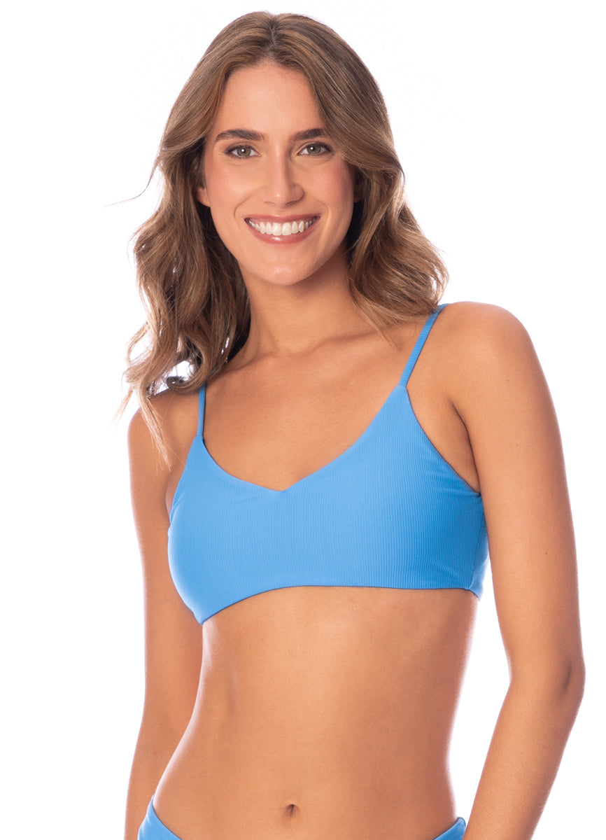 Maaji Stone Blue Praia Classic Bralette Bikini Top