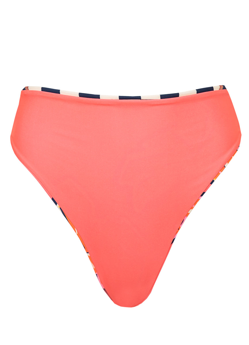 Maaji Racing Palms Opal High Rise Classic Bikini Bottom