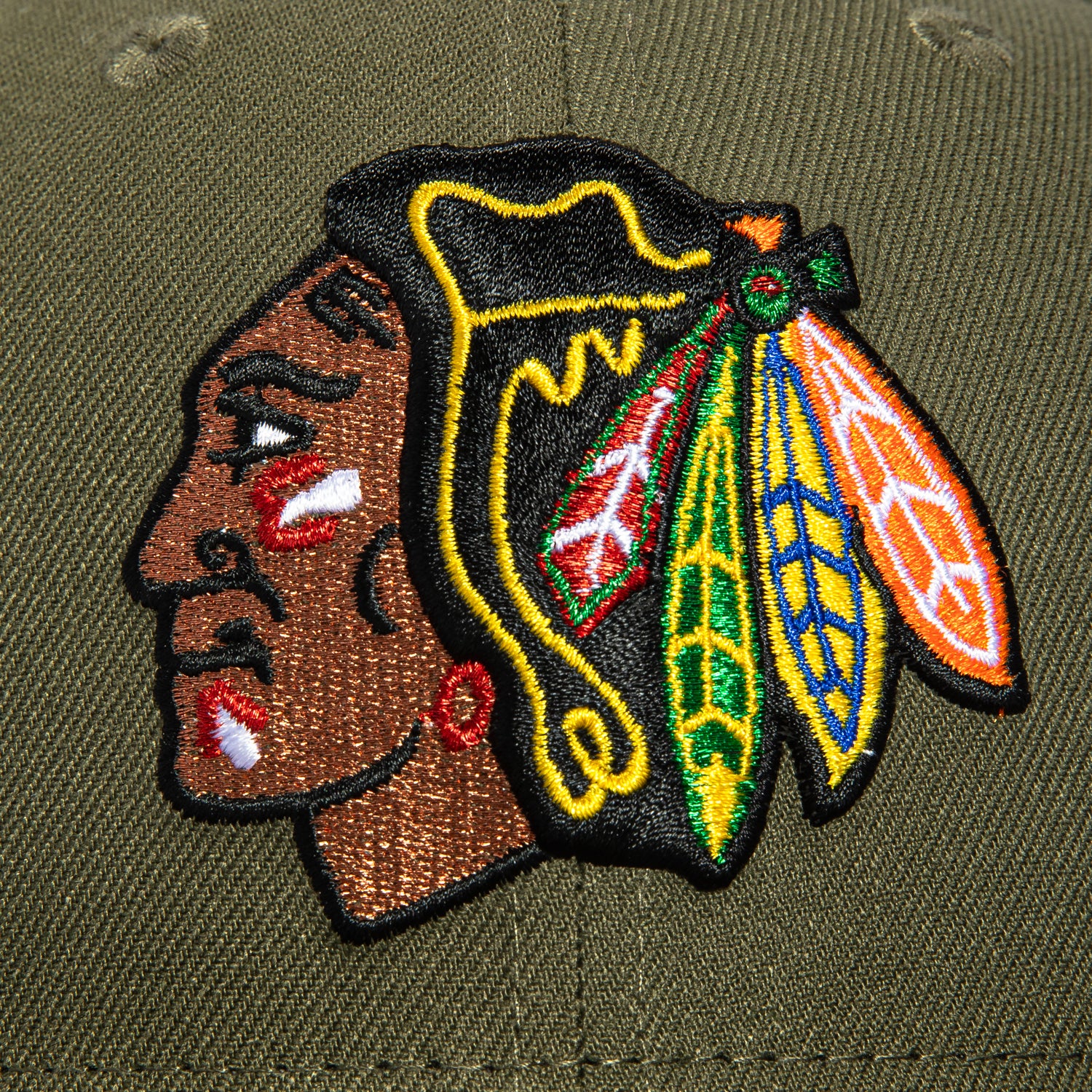 New Era 59Fifty Chicago Blackhawks Chicago Stadium Patch Hat - Olive