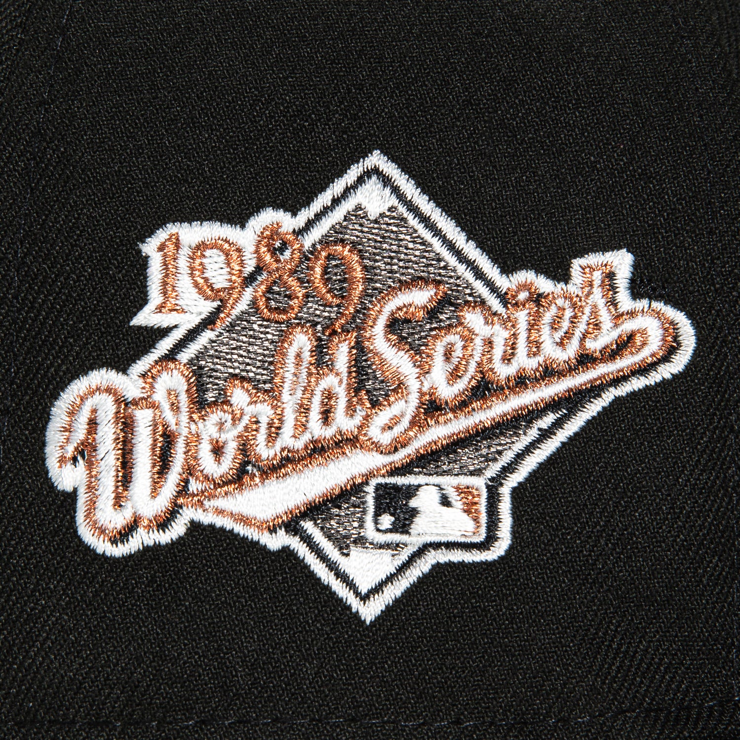 New Era 59Fifty San Francisco Giants 1989 World Series Patch Hat - Black, Ivory, Metallic Copper