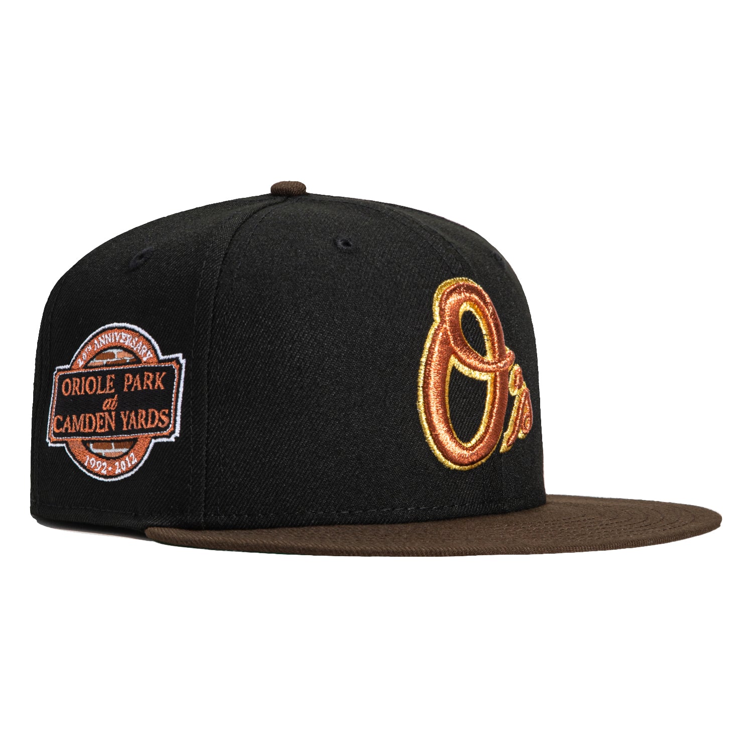 New Era 59Fifty Barbershop Baltimore Orioles 20th Anniversary Stadium Patch Alternate Hat - Black, Brown