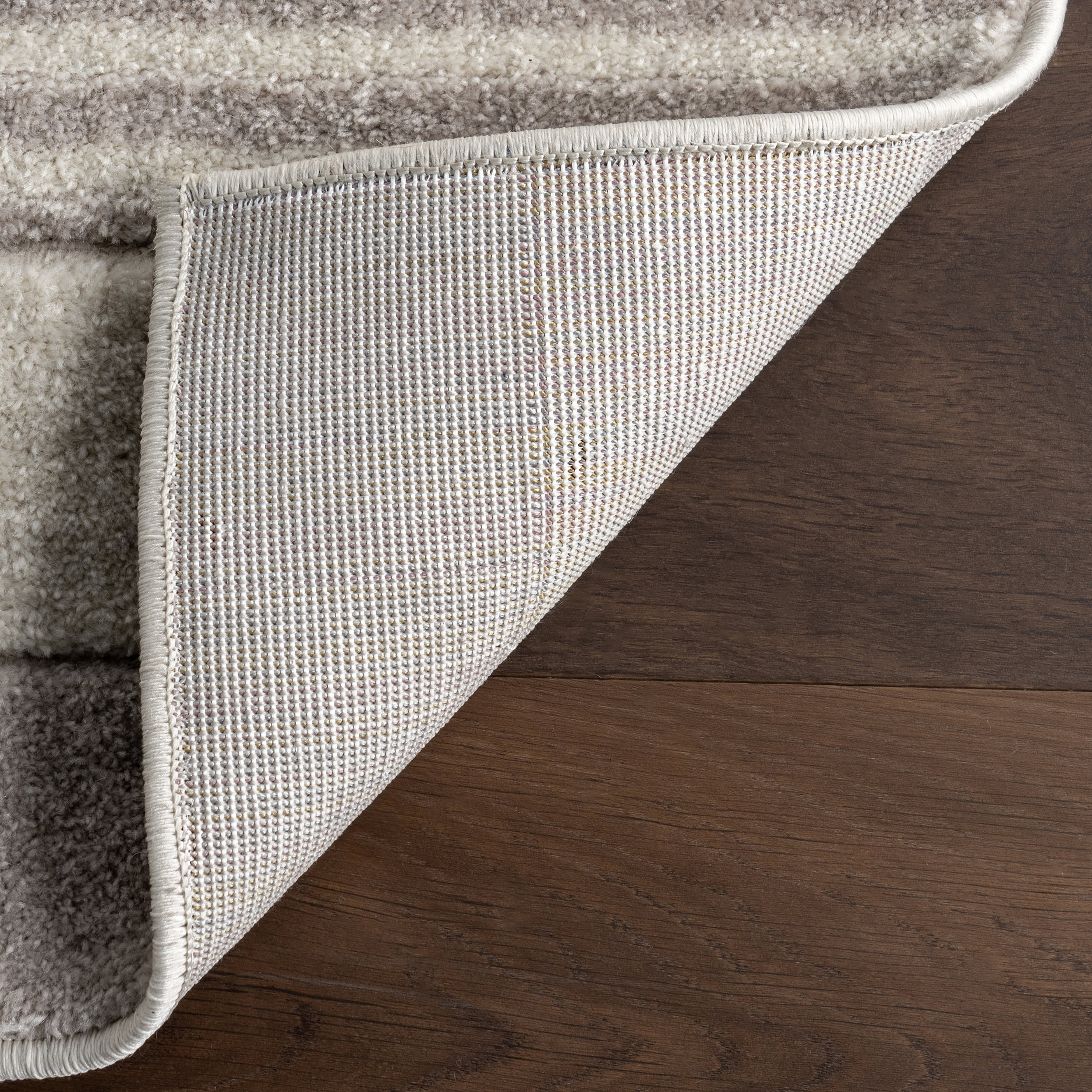 Virgie Classic Striped Rug | Light Grey