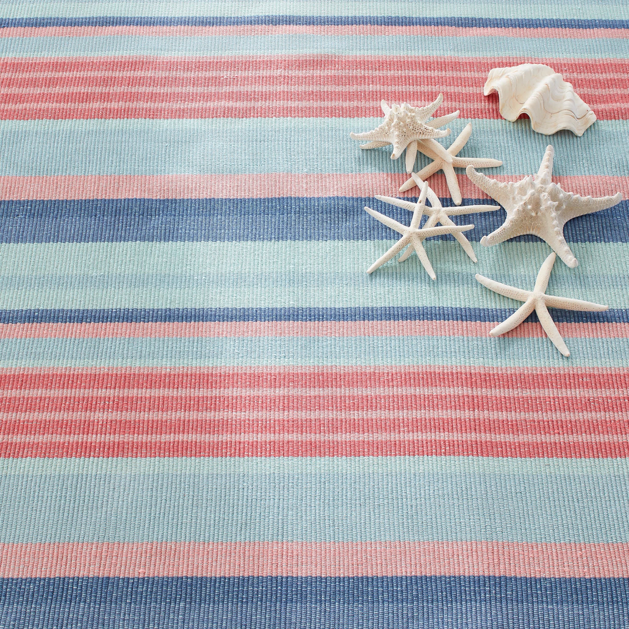 Aruba Stripe Handwoven Cotton Rug