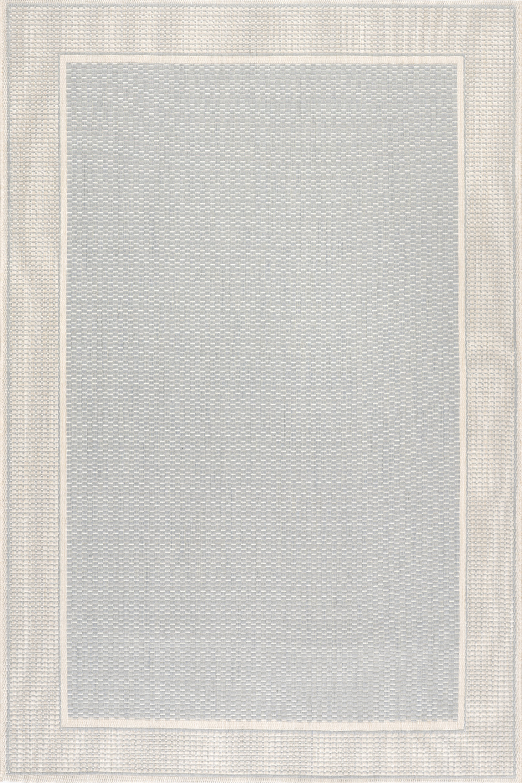 Monochrome Bordered Indoor/Outdoor Rug | Slate Blue