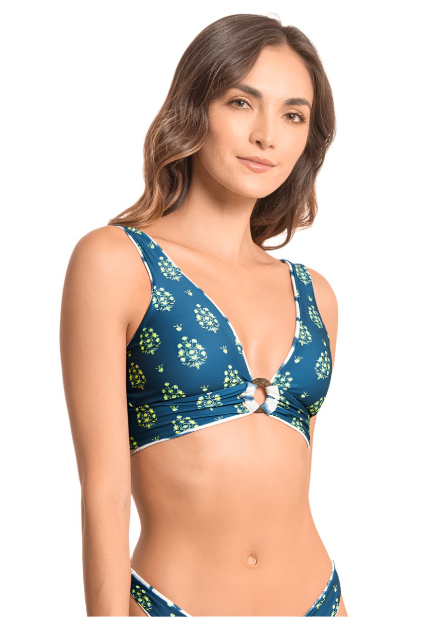 Maaji Shibori Eloise Long Line Triangle Bikini Top