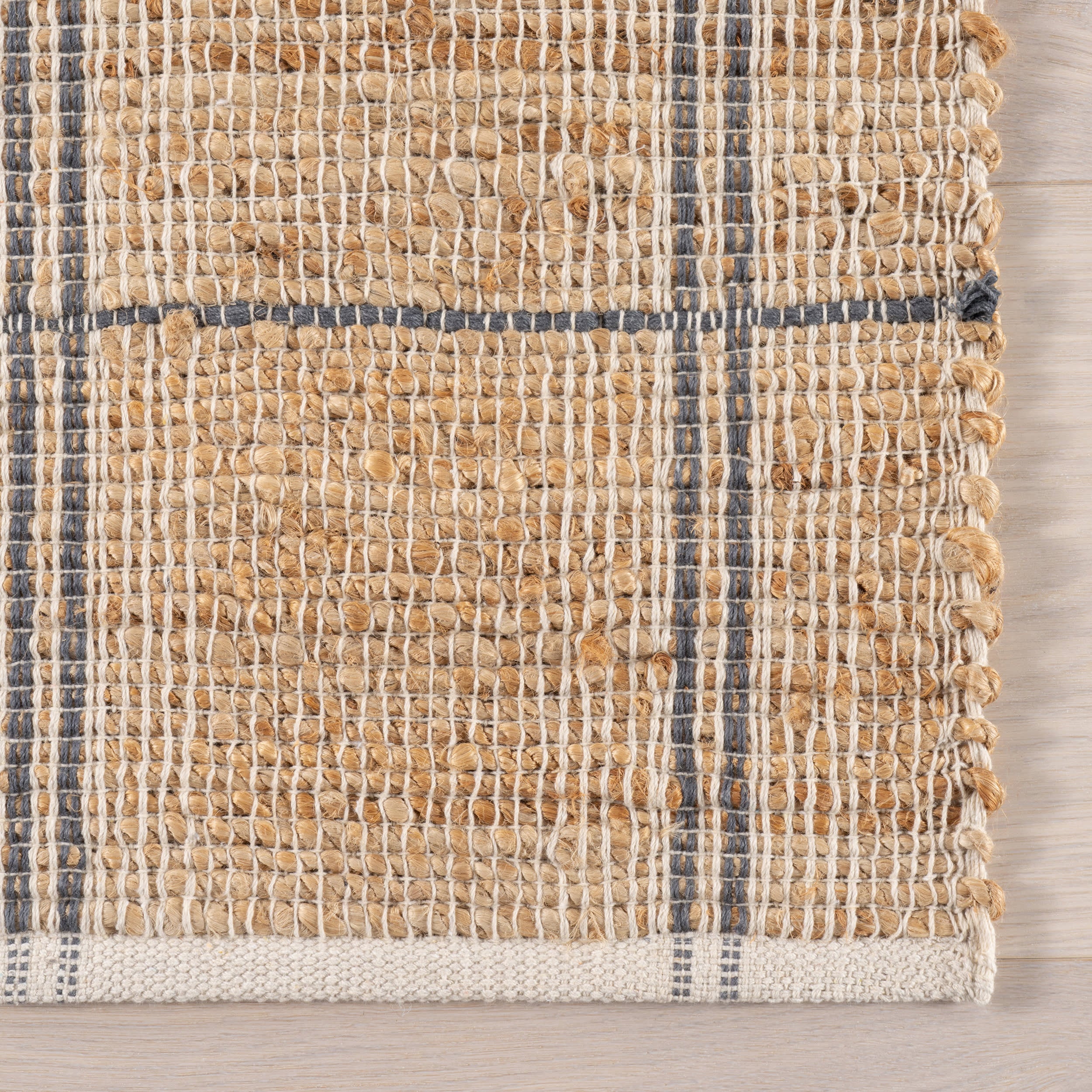 Oscar Plaid Jute Rug | Natural