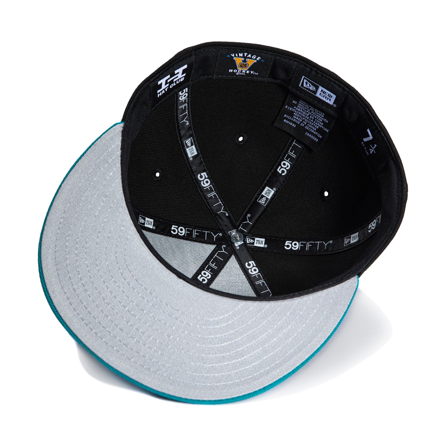 New Era 59Fifty San Jose Sharks Logo Patch Word Hat - Black, Teal