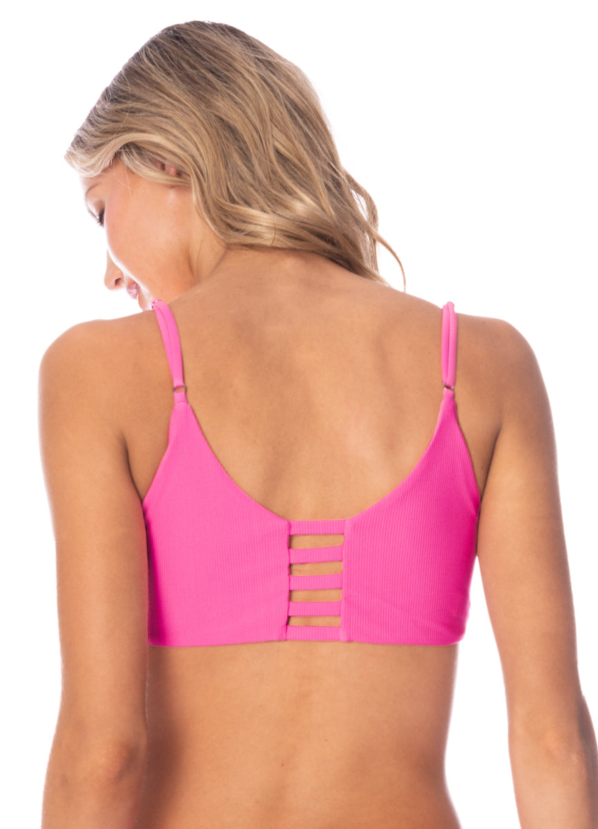 Maaji Radiant Pink Praia Classic Bralette Bikini Top