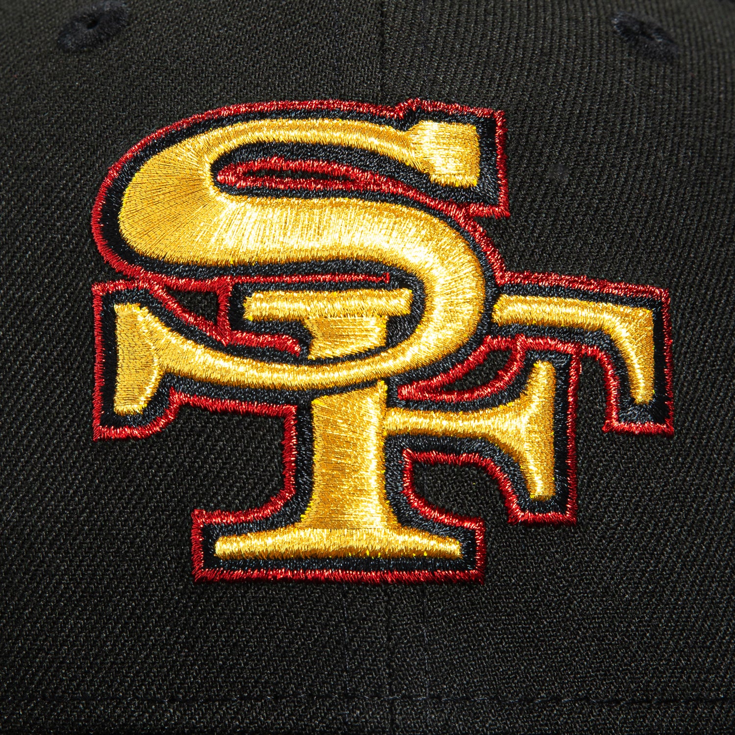 New Era 59Fifty San Francisco 49ers 1995 Super Bowl Patch City Connect Hat - Black, Metallic Gold, Red