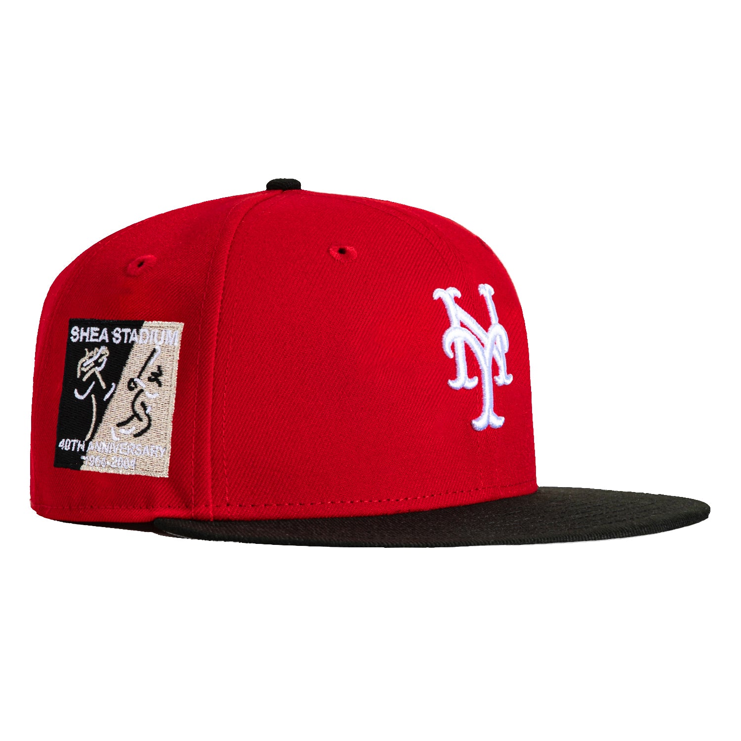 New Era 59Fifty New York Mets 40th Anniversary Stadium Patch Hat - Red, Black