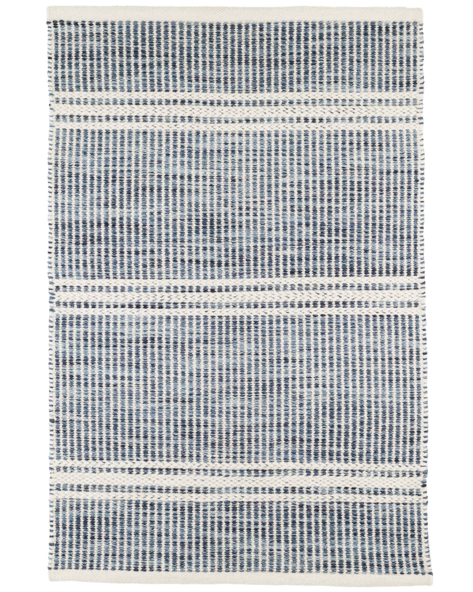 Malta Blue Handwoven Wool Rug