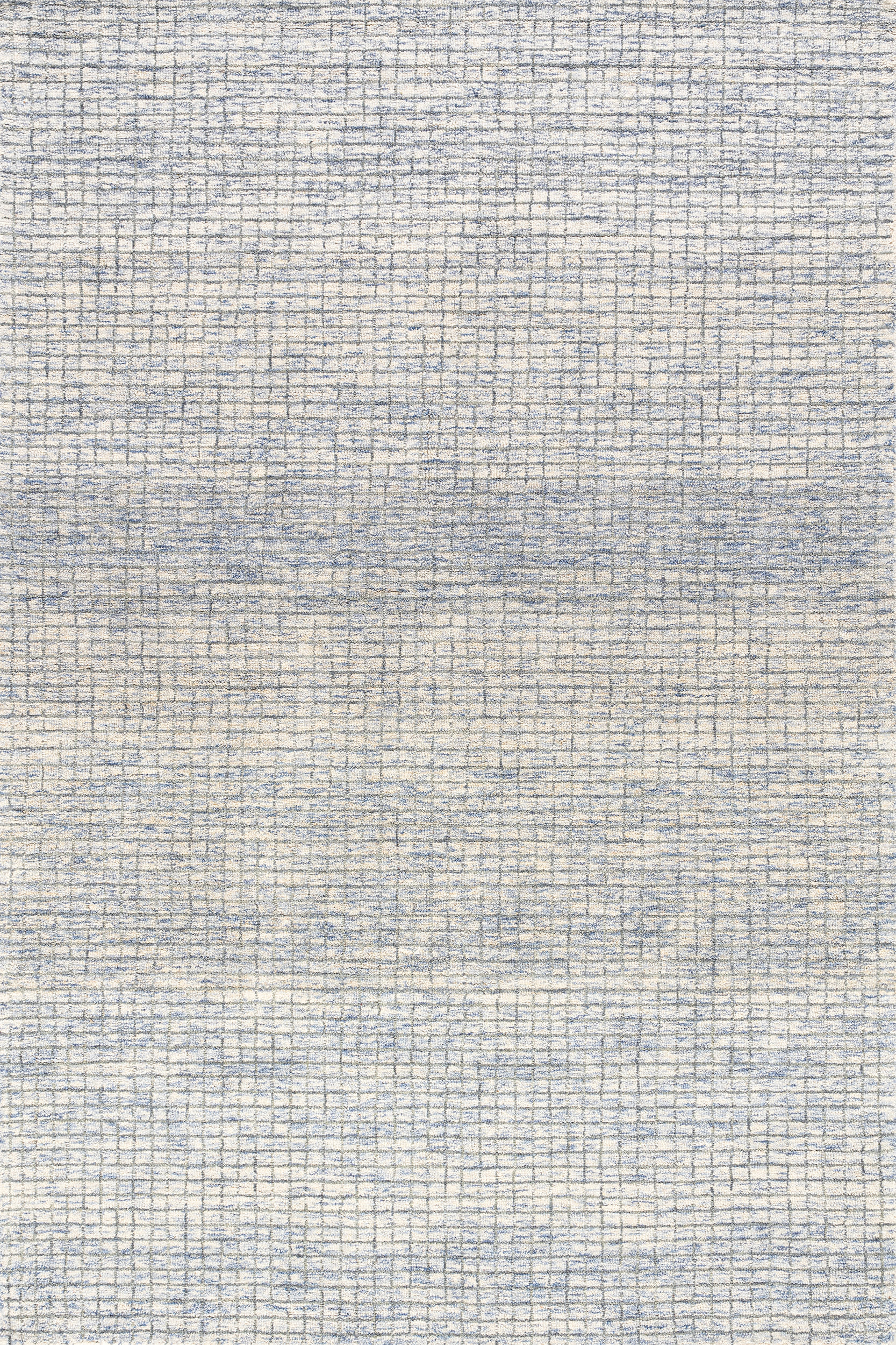 Melrose Checked Rug | Light Blue & Grey