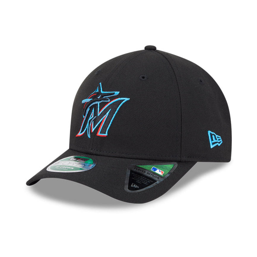 New Era 9Forty M-Crown Miami Marlins Snapback Game Hat - Black