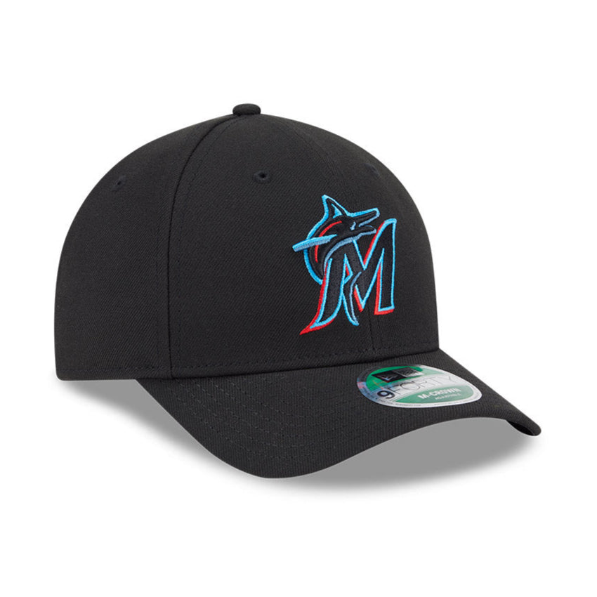 New Era 9Forty M-Crown Miami Marlins Snapback Game Hat - Black