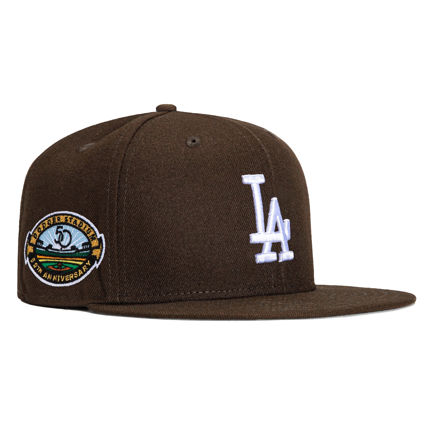 New Era 59Fifty Los Angeles Dodgers 50th Anniversary Stadium Patch Hat - Brown