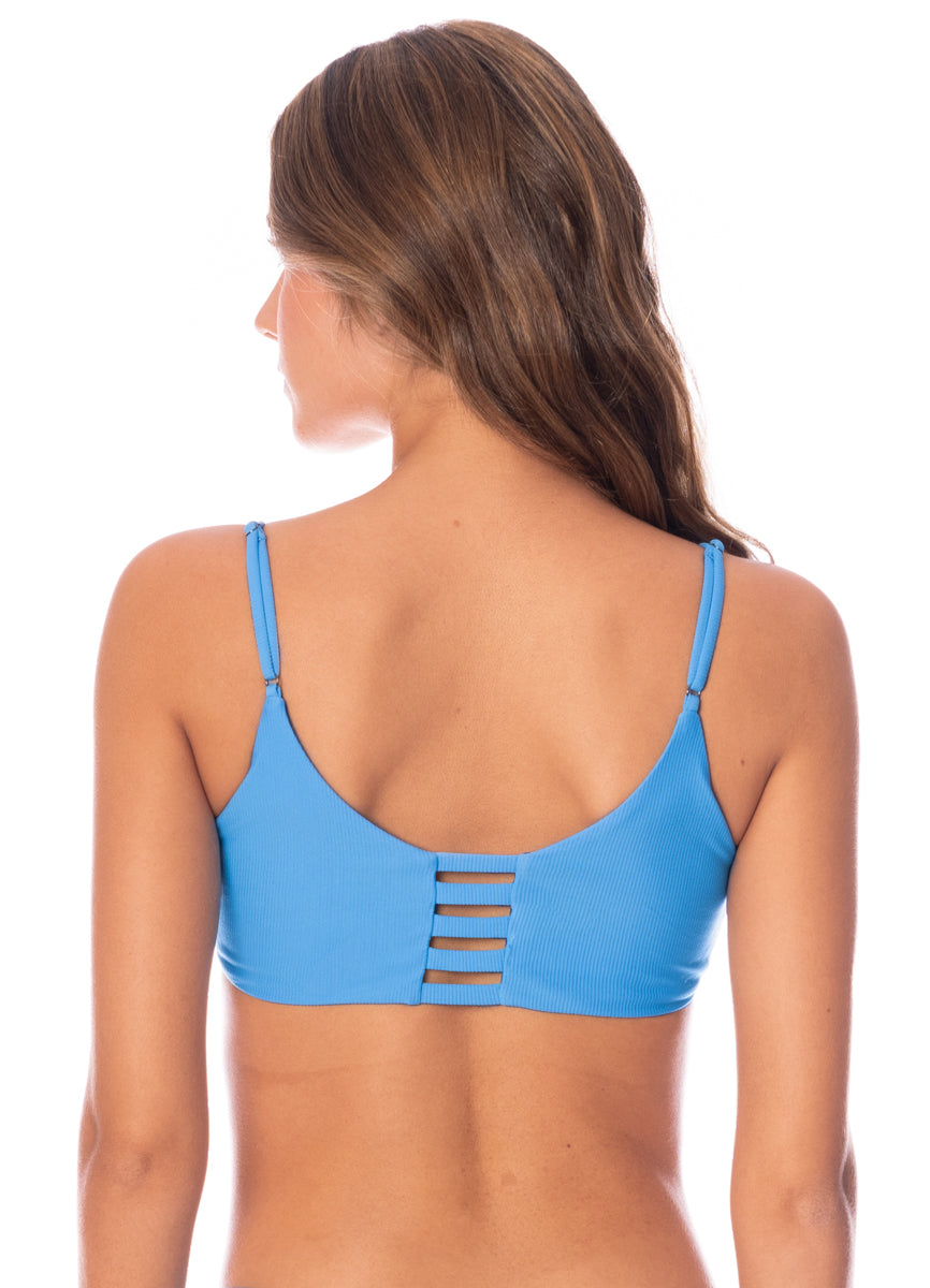 Maaji Stone Blue Praia Classic Bralette Bikini Top