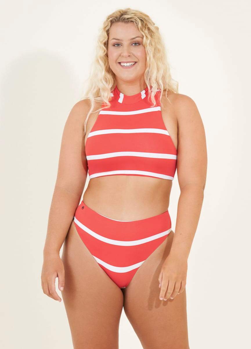 Maaji Sail Stripe Epica High Rise/High Leg Bikini Bottom