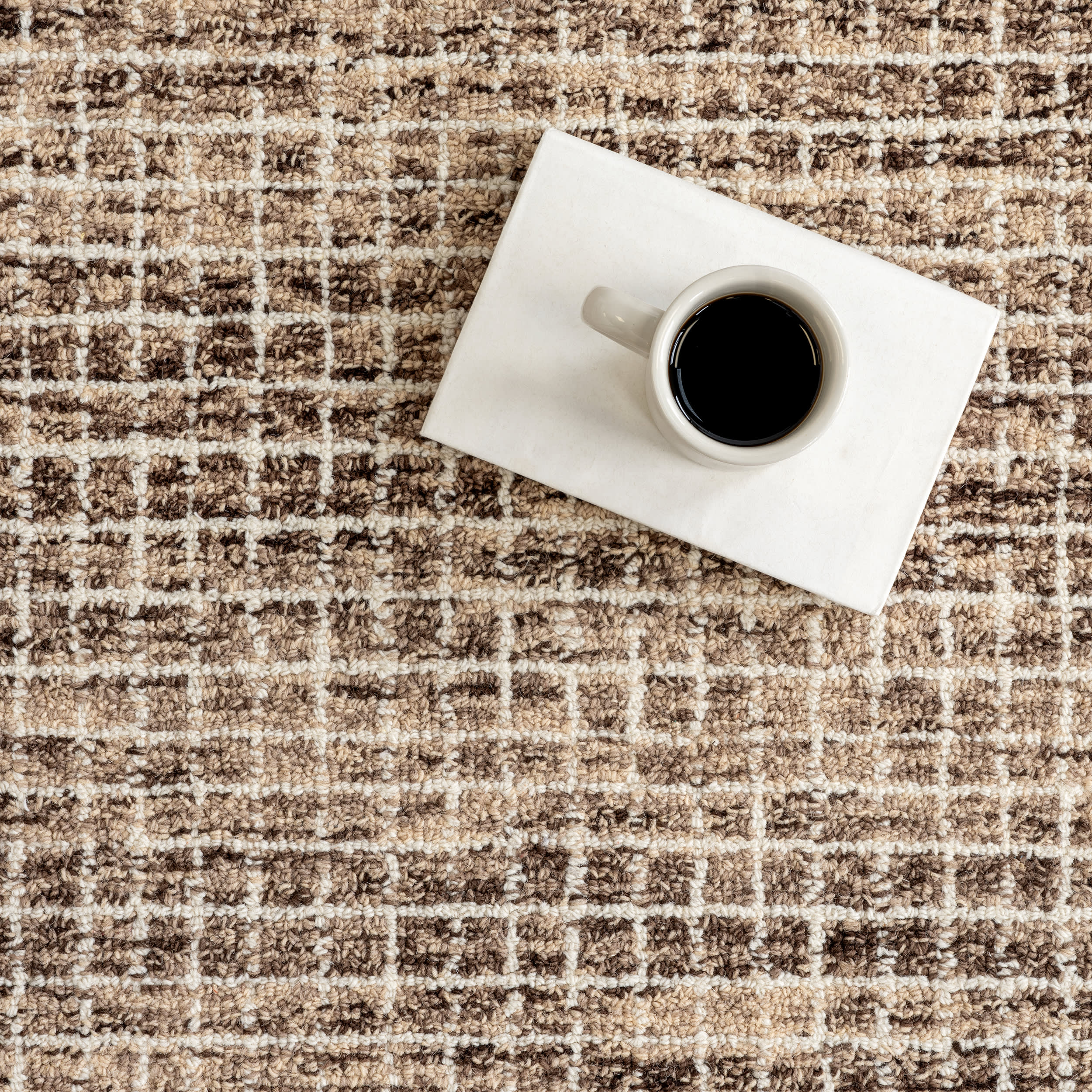 Melrose Checked Rug | Brown