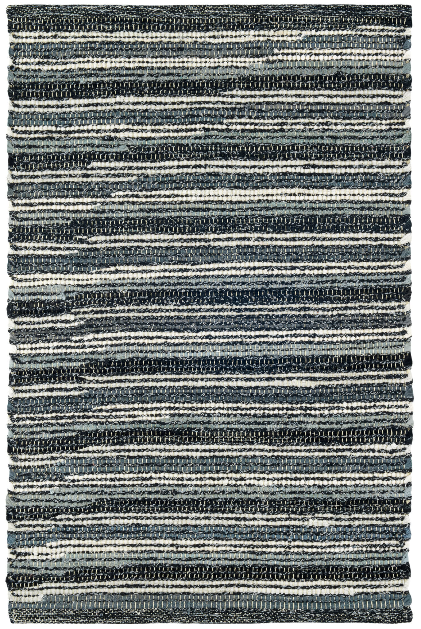 Francisco Black Handwoven Cotton Rug