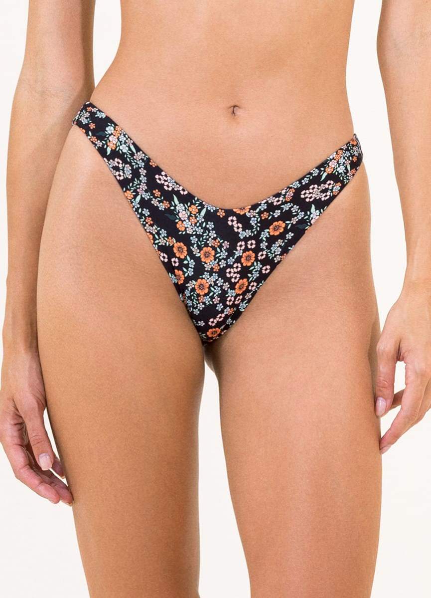 Maaji Black Rose Splendour High Leg Bikini Bottom