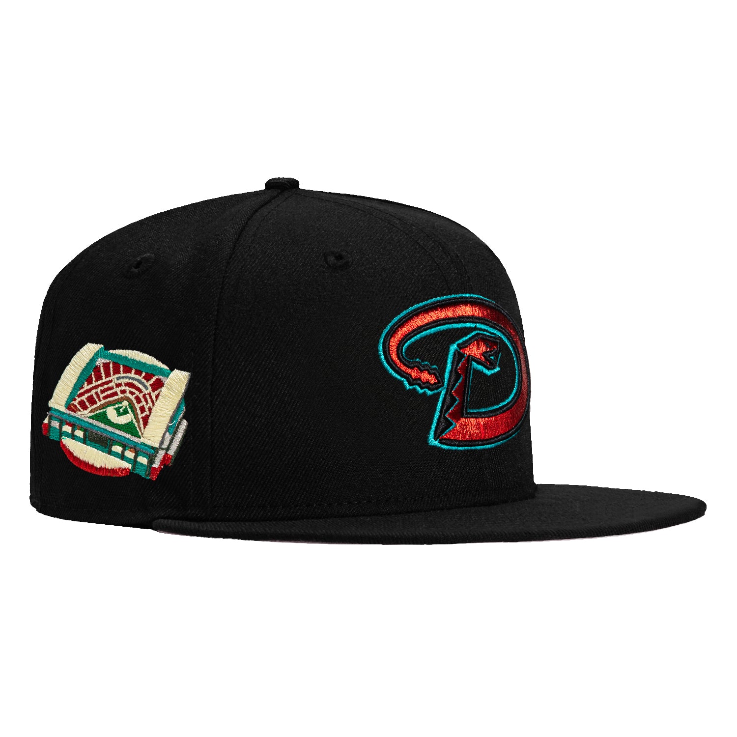 New Era 59Fifty Arizona Diamondbacks Chase Field Patch D Hat - Black, Red, Teal