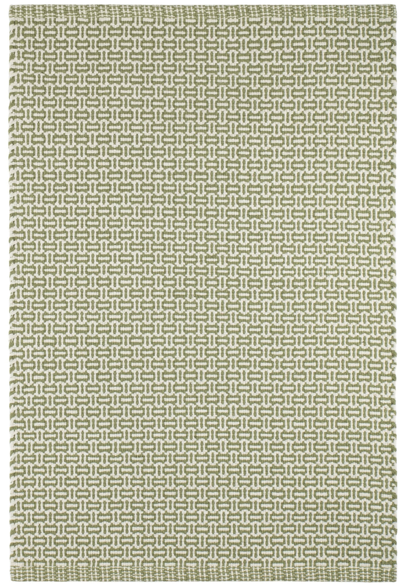 Miss Muffet Olive Handwoven Cotton Rug