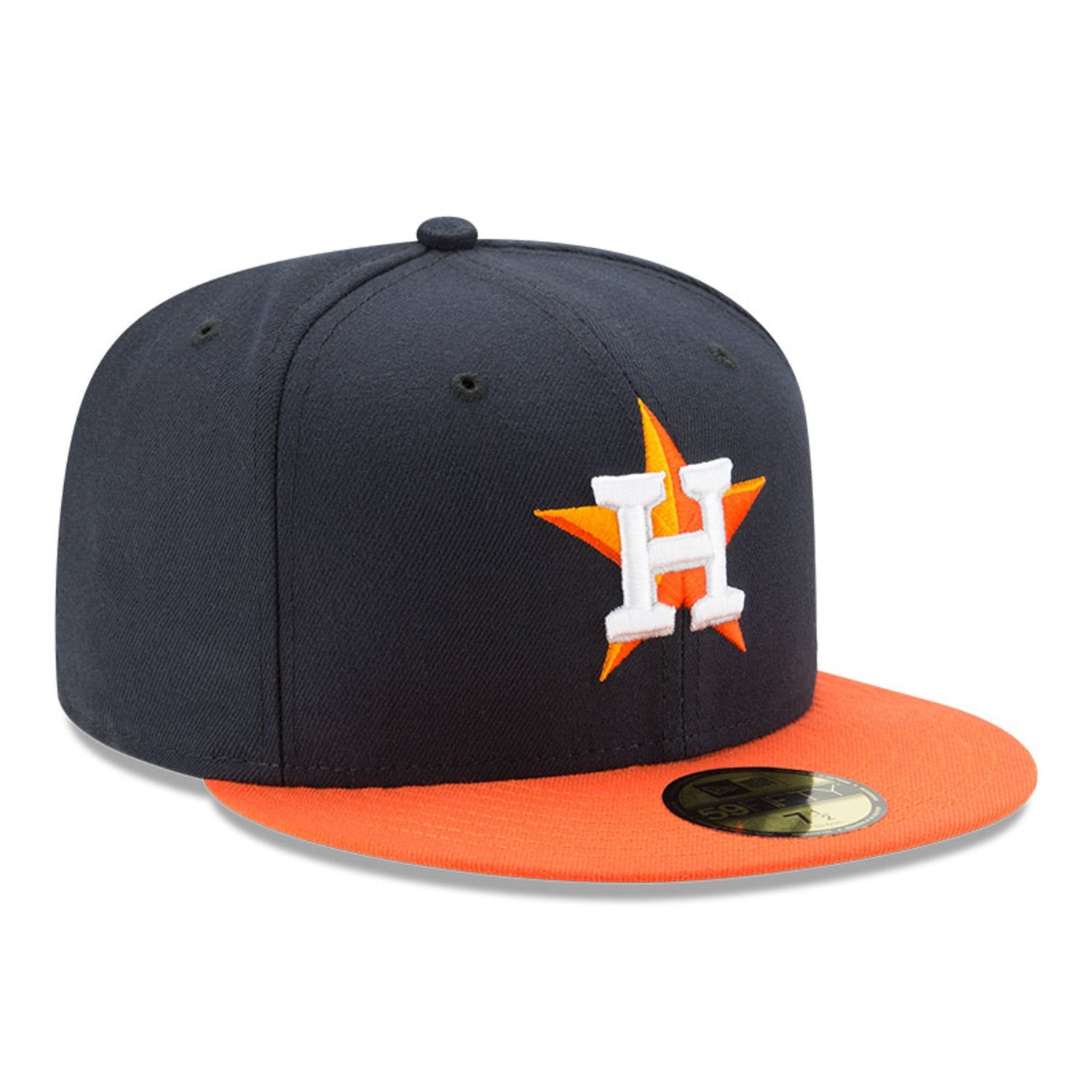 New Era 59Fifty Authentic Collection Houston Astros Road Hat - Navy, Orange