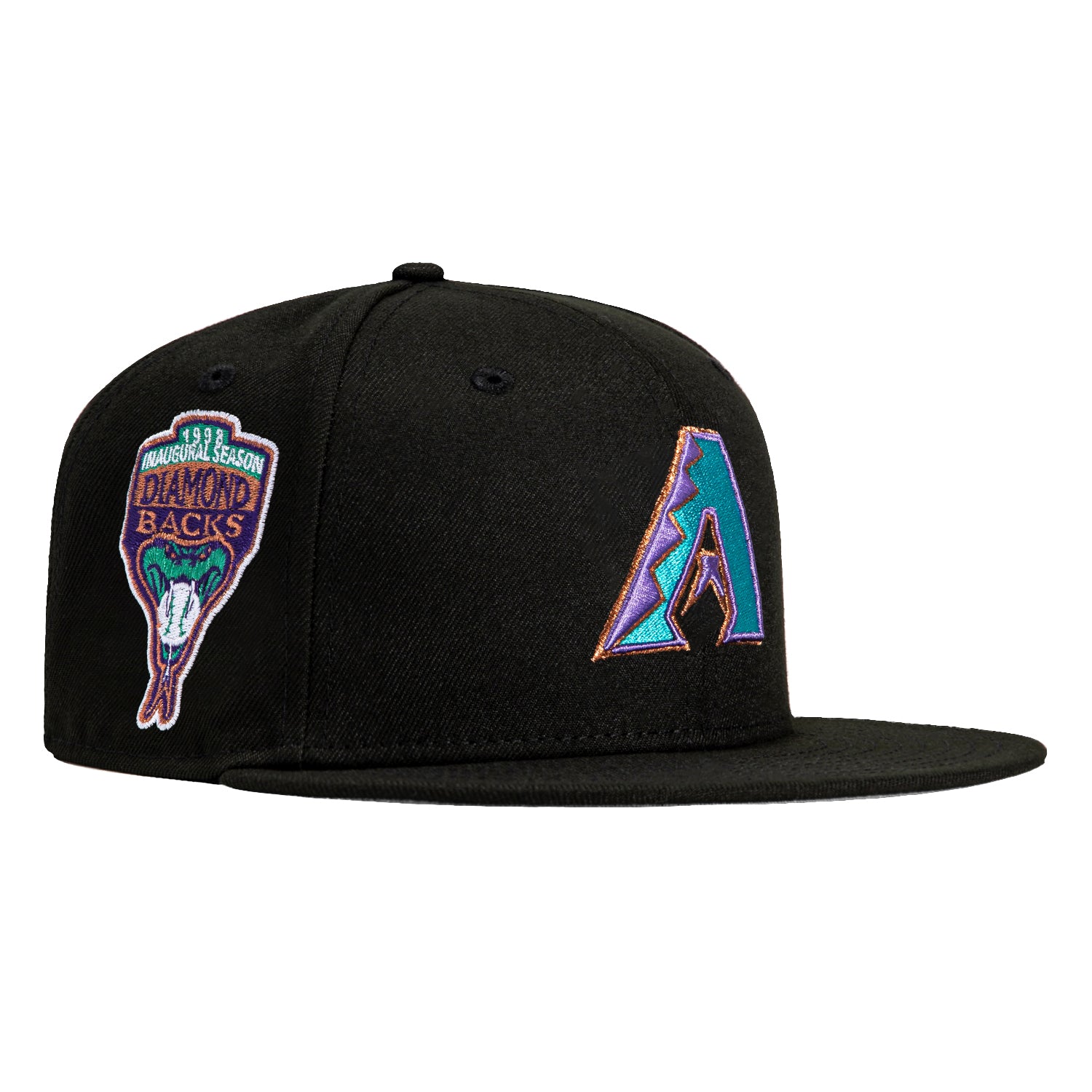 New Era 59Fifty Arizona Diamondbacks 1998 Inaugural Season Patch Hat - Black