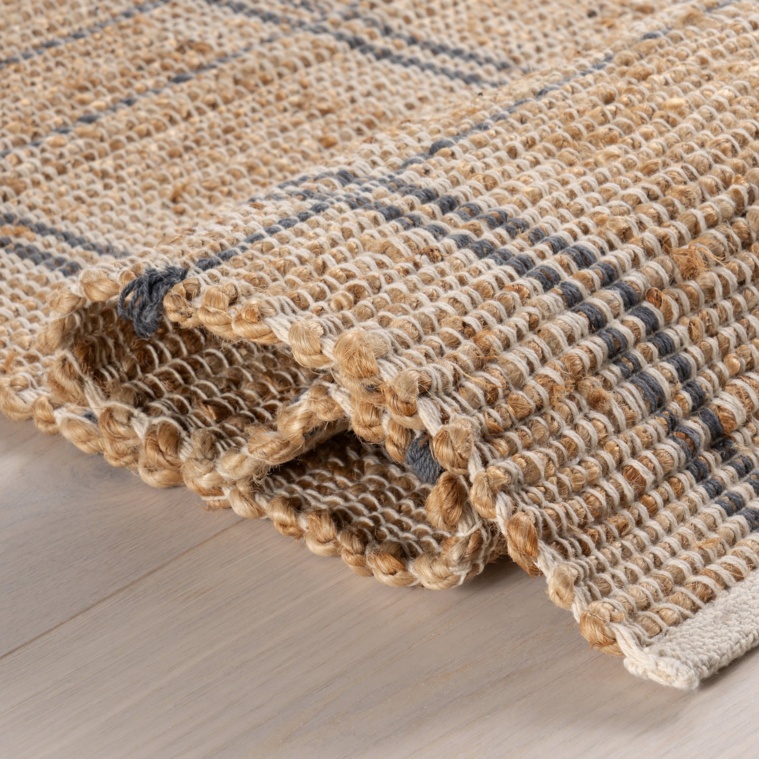 Oscar Plaid Jute Rug | Natural