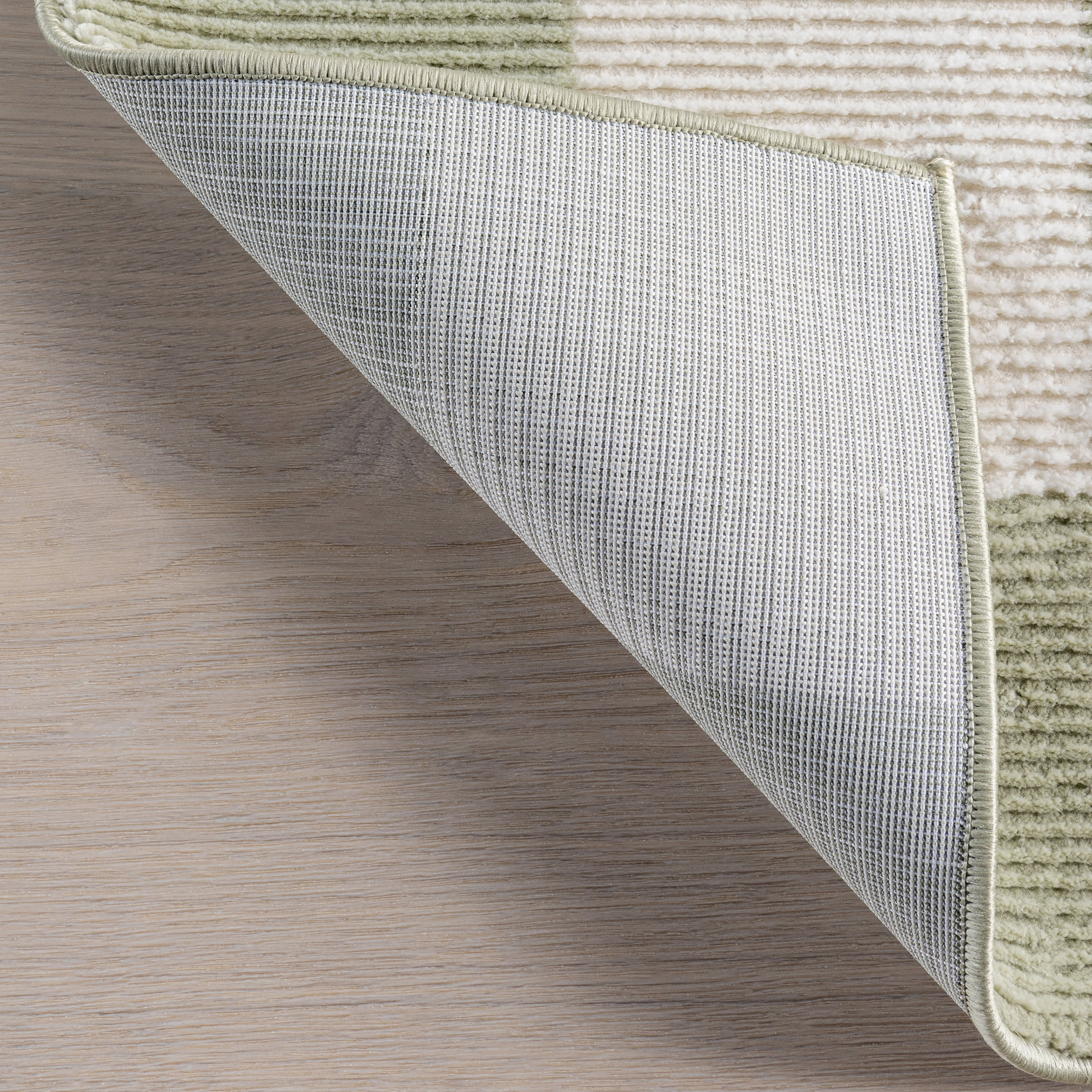 Stockton Plush Textured Washable Rug | Light Green