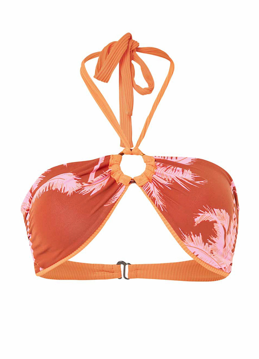 Maaji Vibrant Orange Jill Ring Bandeau Bikini Top