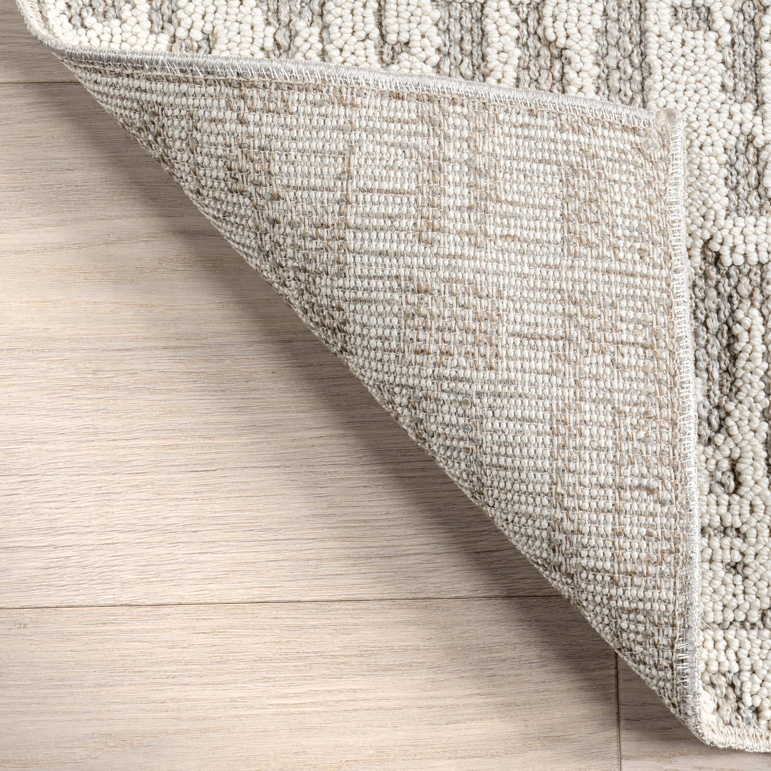 Helga Abstract Washable Rug | Light Grey