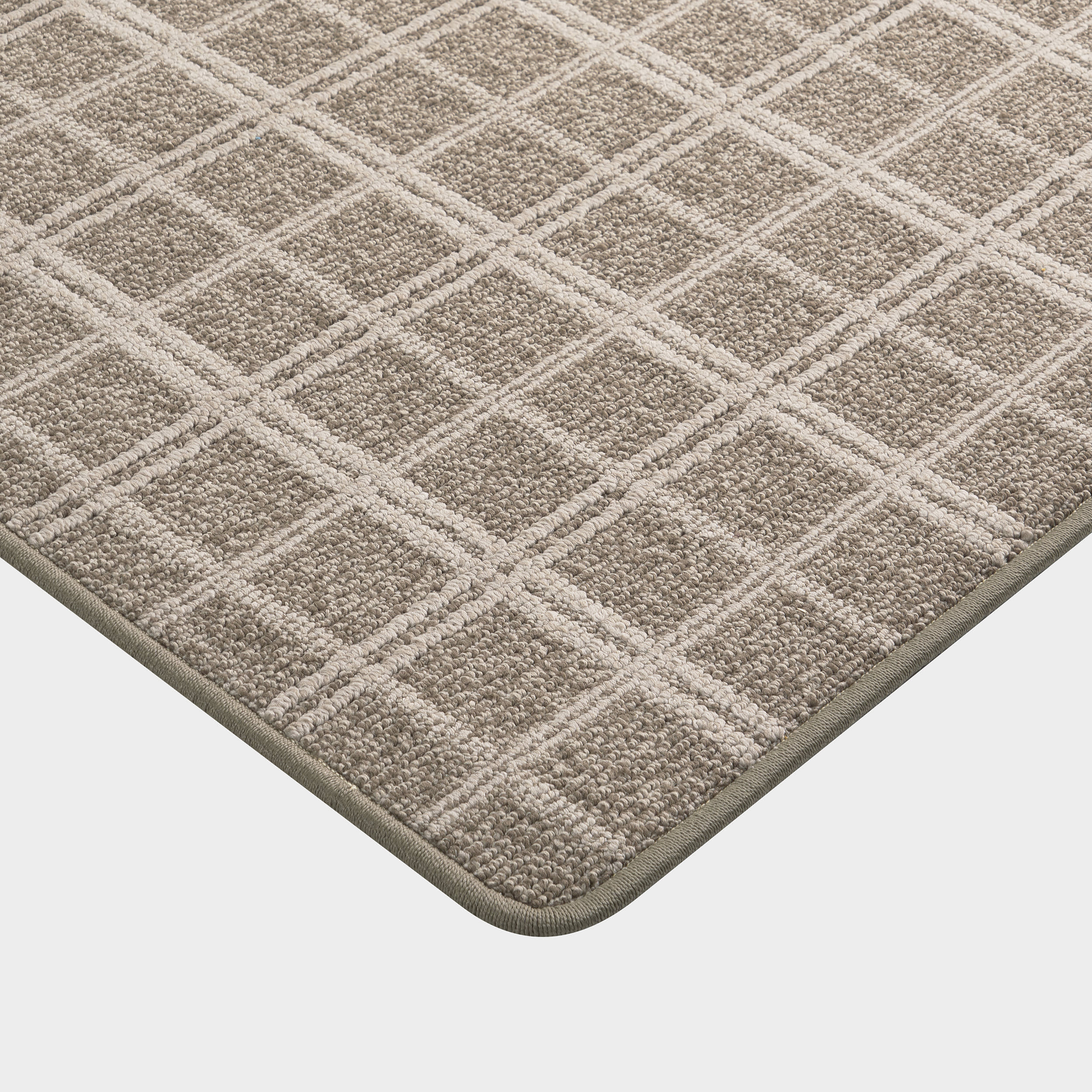 Mallard Plaid Ridged Custom Sample Rug | Brown