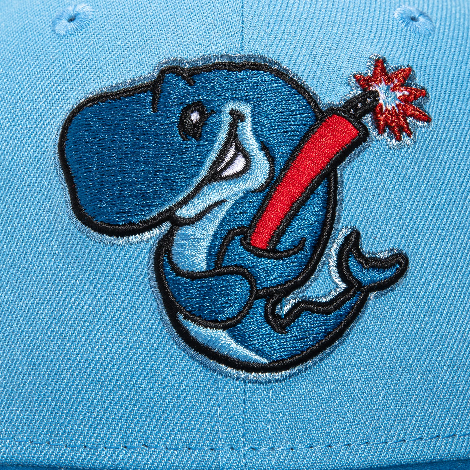 New Era 59Fifty Eugene Emeralds Exploding Whales Hat - Light Blue, Indigo