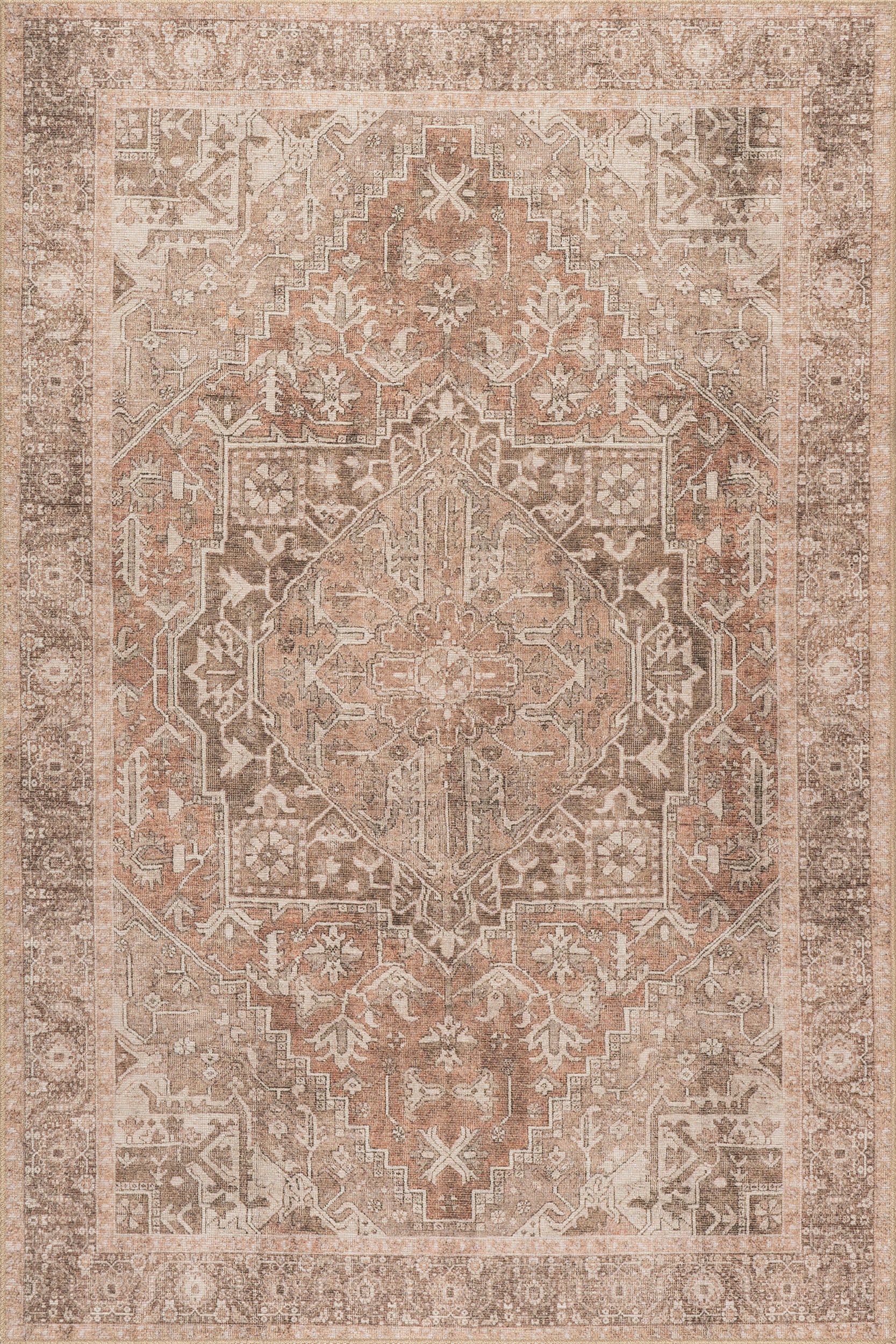 Maddison Vintage Medallion Rug | Light Brown