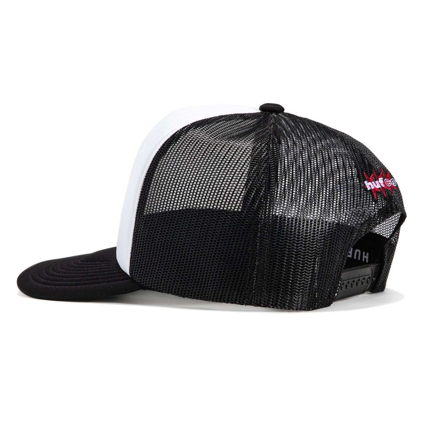 HUF Rizzo Foam Front Trucker Snapback Hat - White, Black