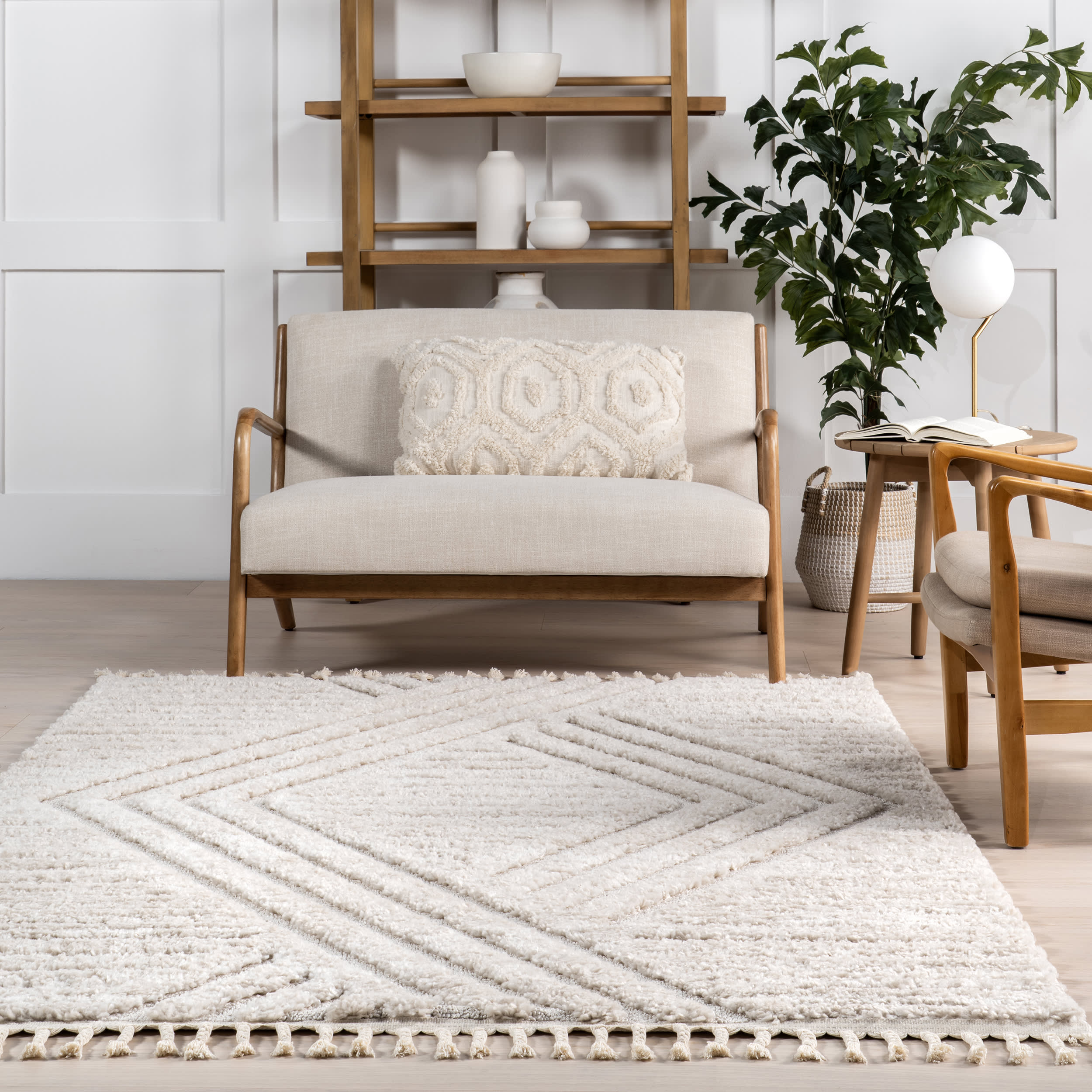 Ellie Traverse Shag Rug | Beige