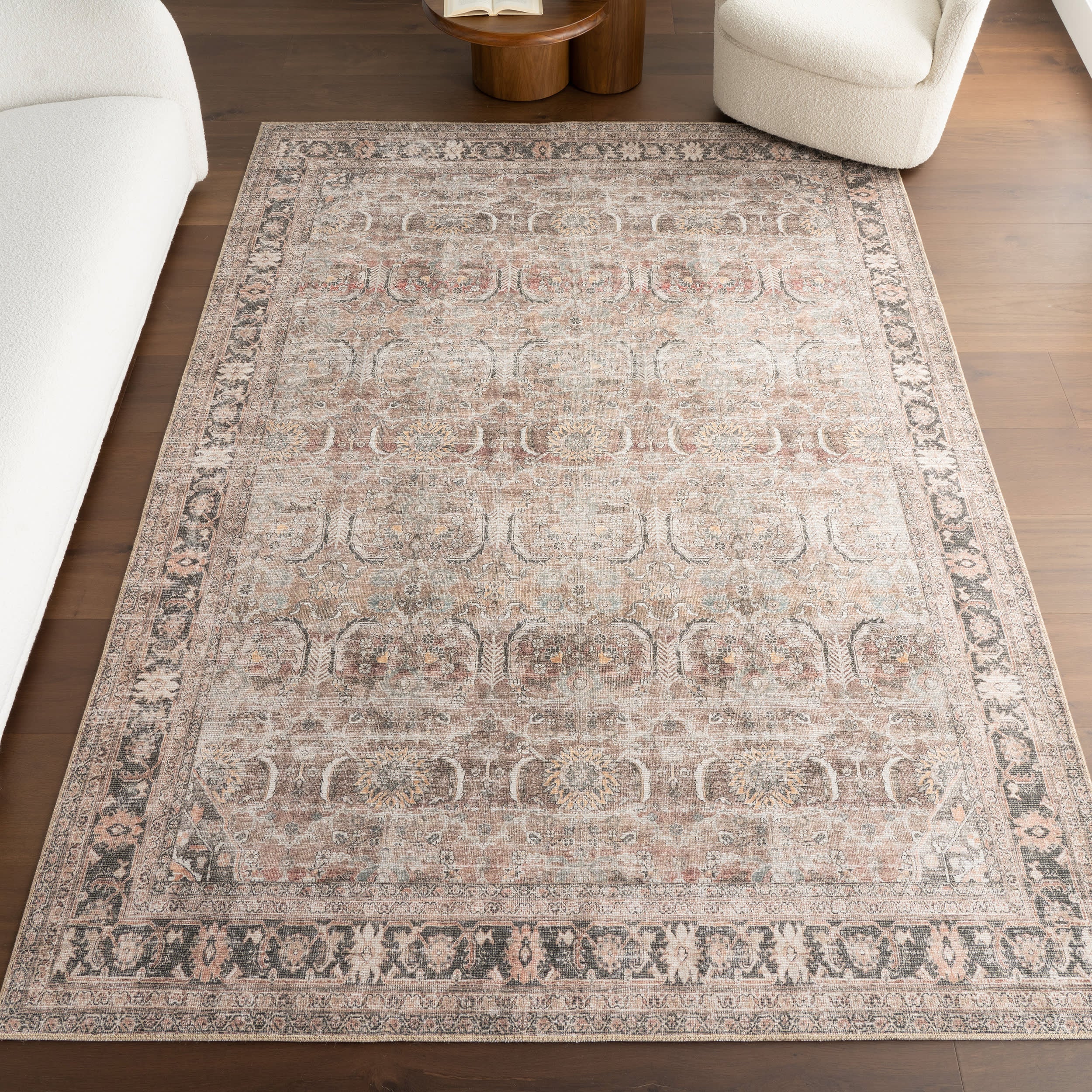 Red Bank Antiqued Jute-Blend Rug | Light Brown