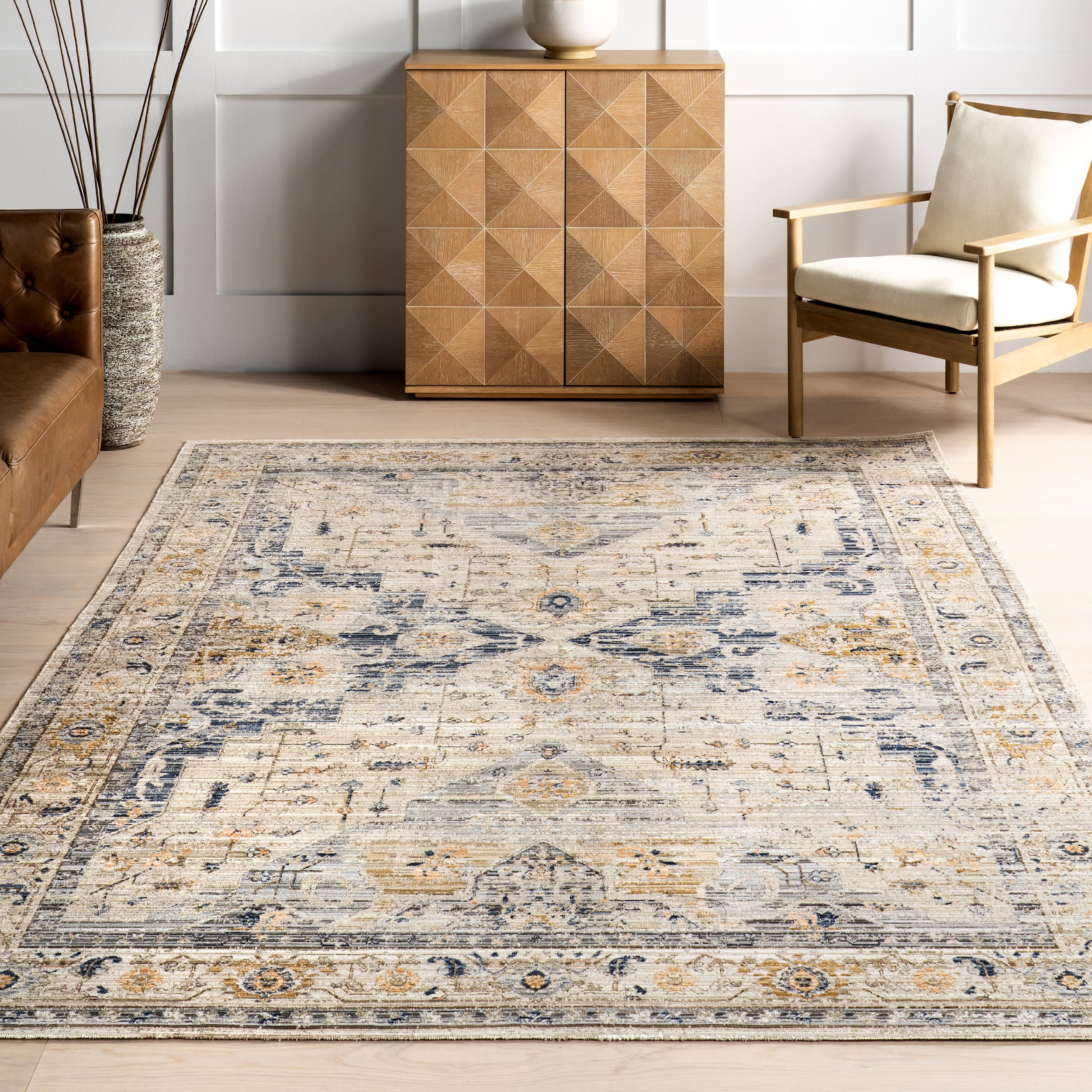 Ariana Winged Medallion Indoor/Outdoor Washable Rug | Multicolor