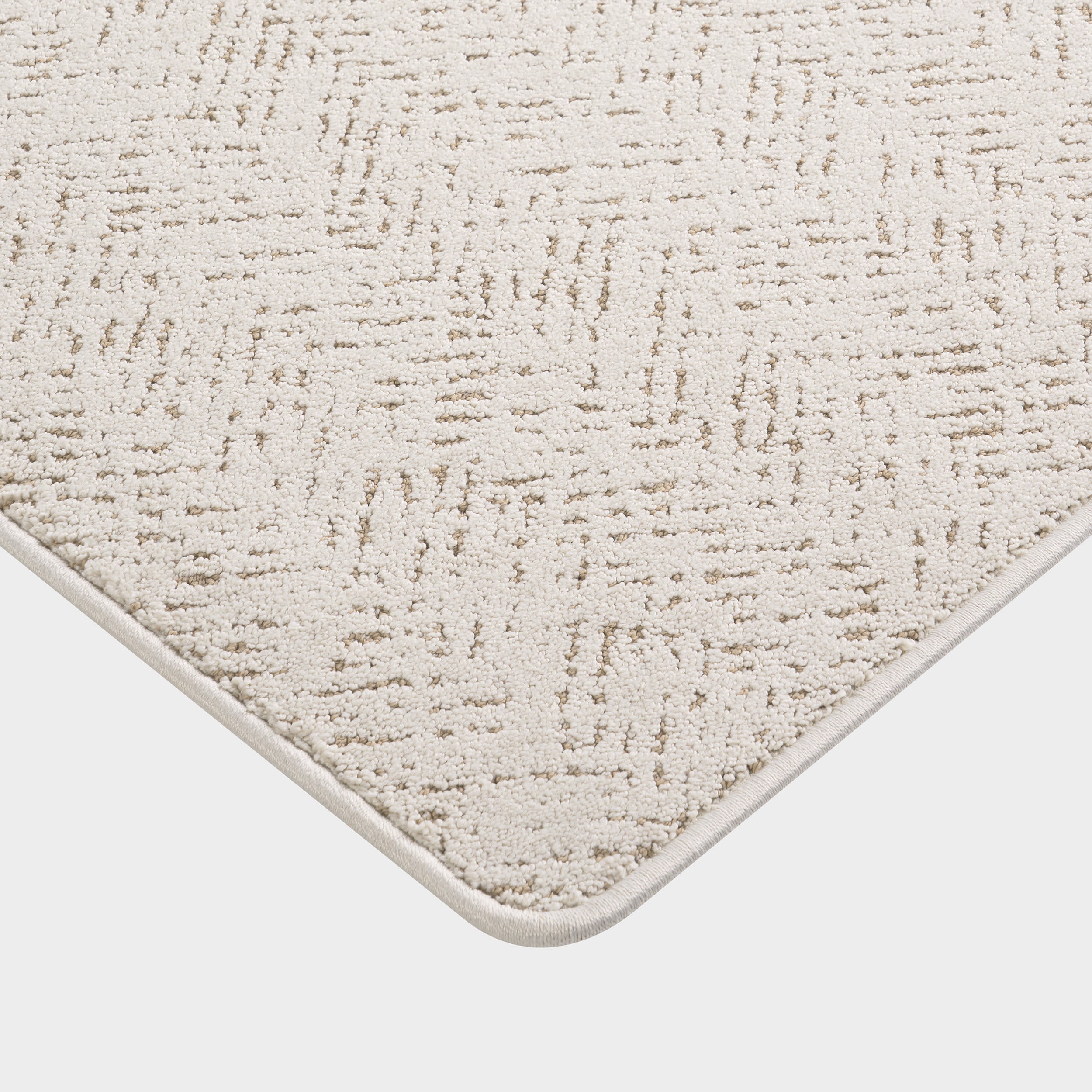 Avocet Distressed Chevron Custom Sample Rug | Light Beige