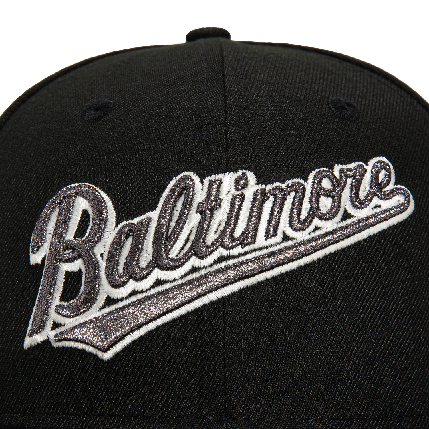 New Era 59Fifty Glow in the Dark Baltimore Orioles 25th Anniversary Patch Word Hat - Black, White