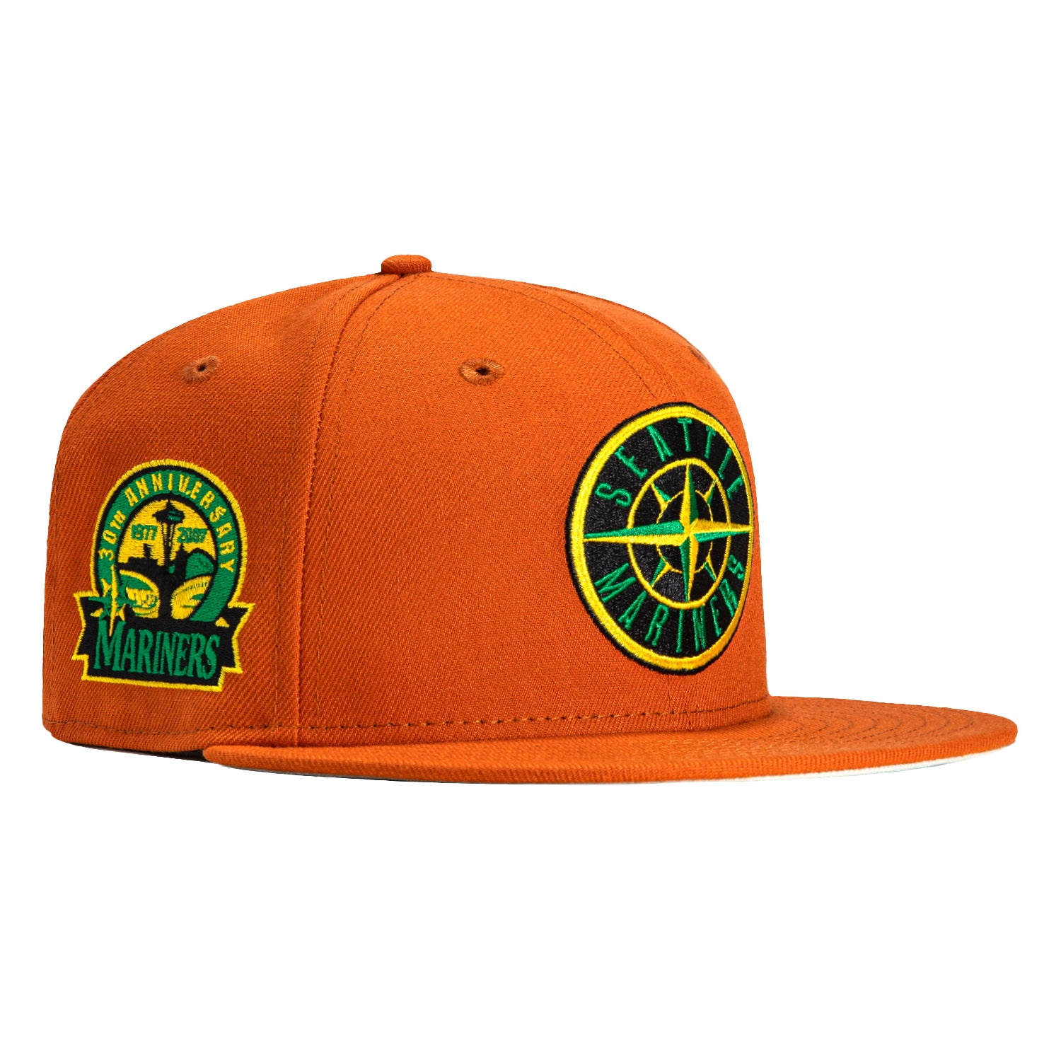 New Era 59Fifty Stoney Seattle Mariners 30th Anniversary Patch Logo Hat - Burnt Orange