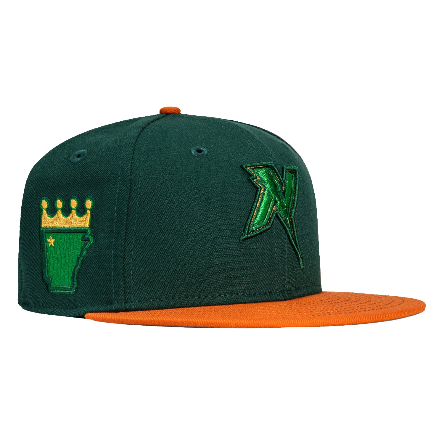 New Era 59Fifty Northwest Arkansas Naturals State Patch Hat - Green, Burnt Orange