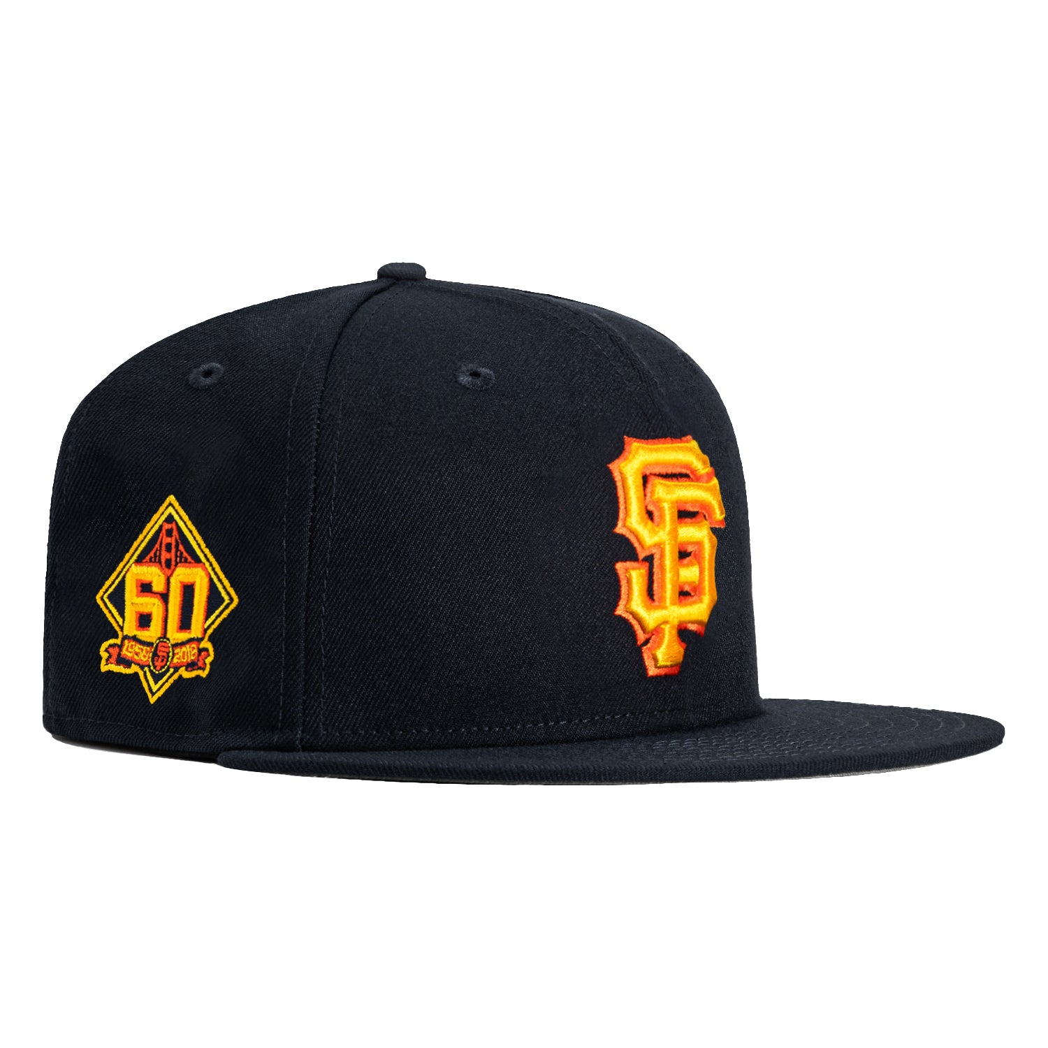 New Era 59Fifty Cool Fashion San Francisco Giants 60th Anniversary Patch Hat - Navy, Orange, Gold