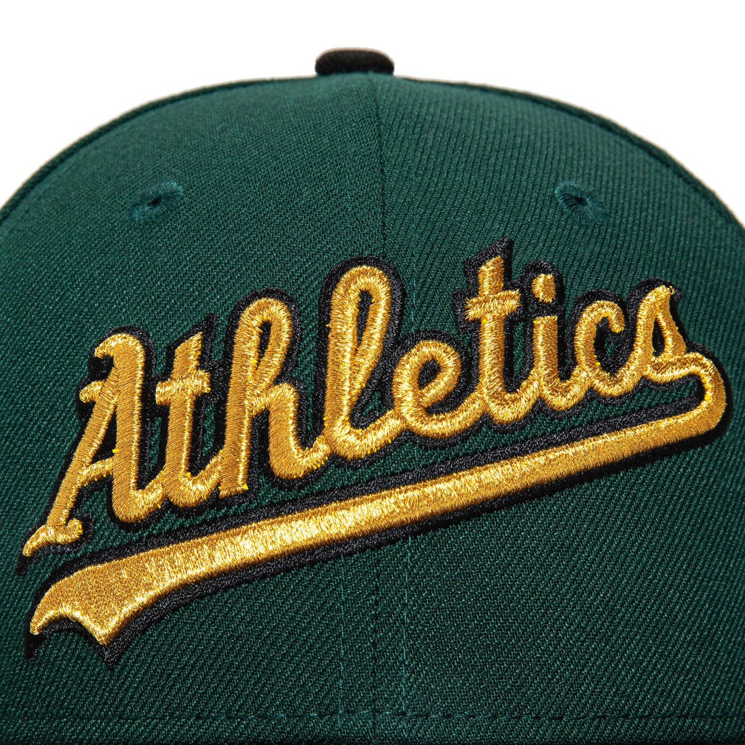 New Era 59Fifty Oakland Athletics 1989 World Series Patch Script Hat - Green, Black, Metallic Gold